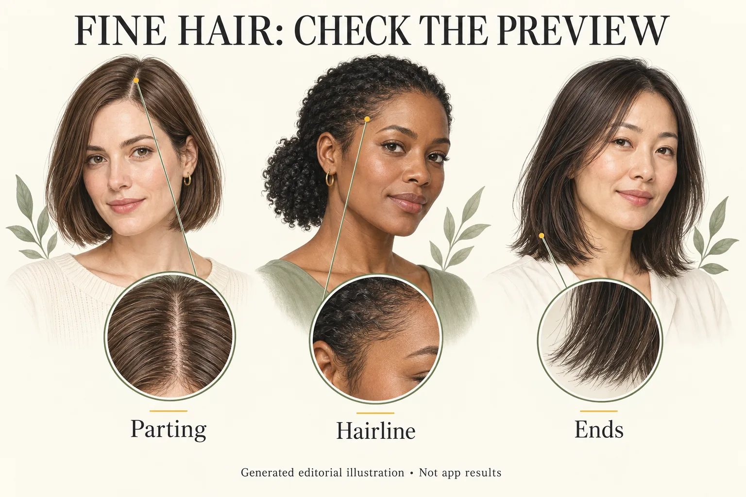 AI Hairstyle Previews for Fine Hair: Check the Density